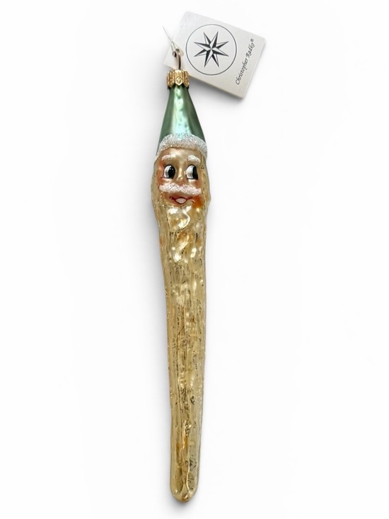 Christopher Radko Other - Christopher Radko Pencil Santa Claus Icicle Mouth Blown Glass Ornament 1995